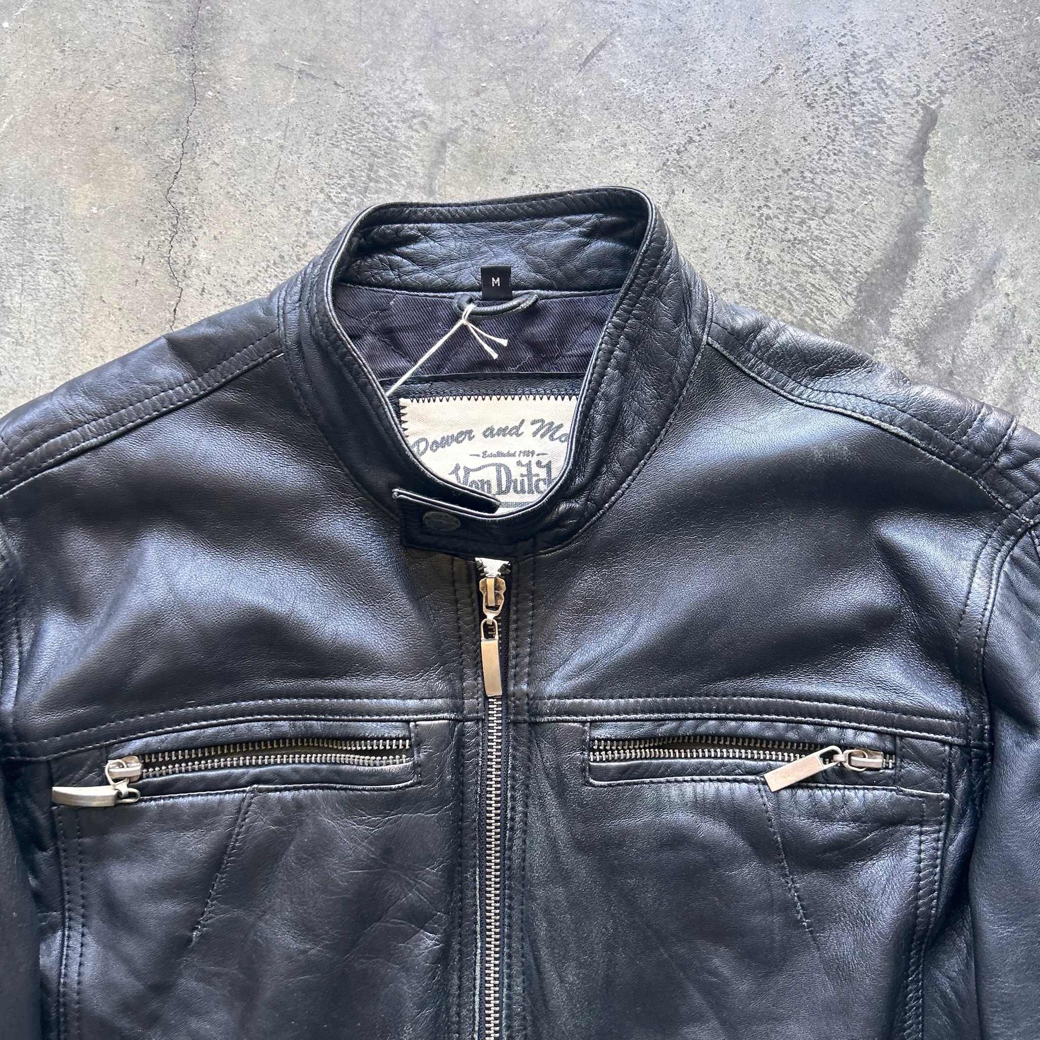 Von Dutch Leather Jacket (M)