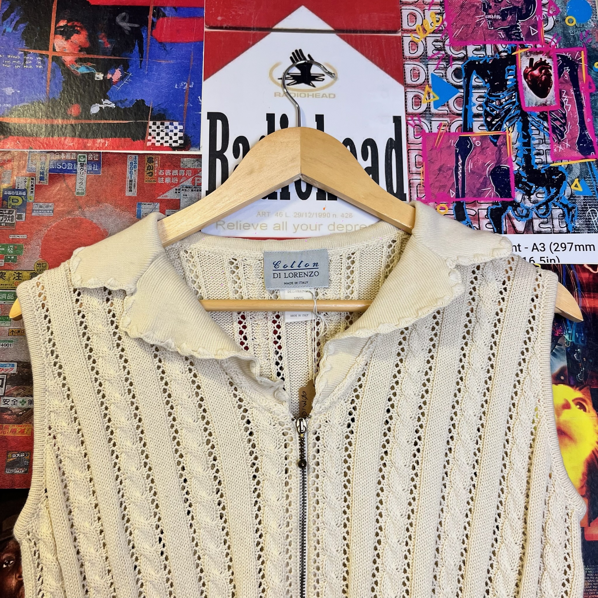 Vintage Zip Sweater made in Italy (One size)