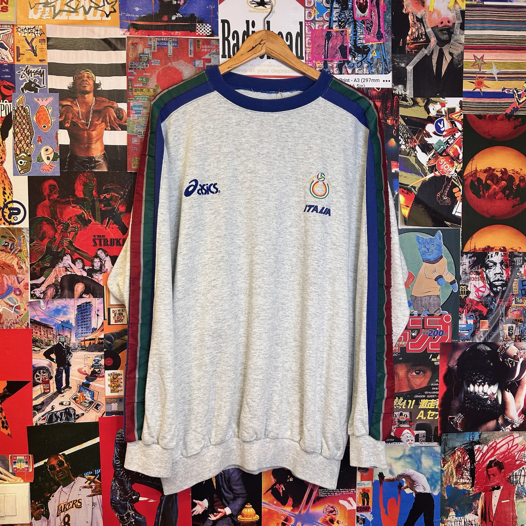 Vintage Asics Italvolley Boxy Sweatshirt (XL)