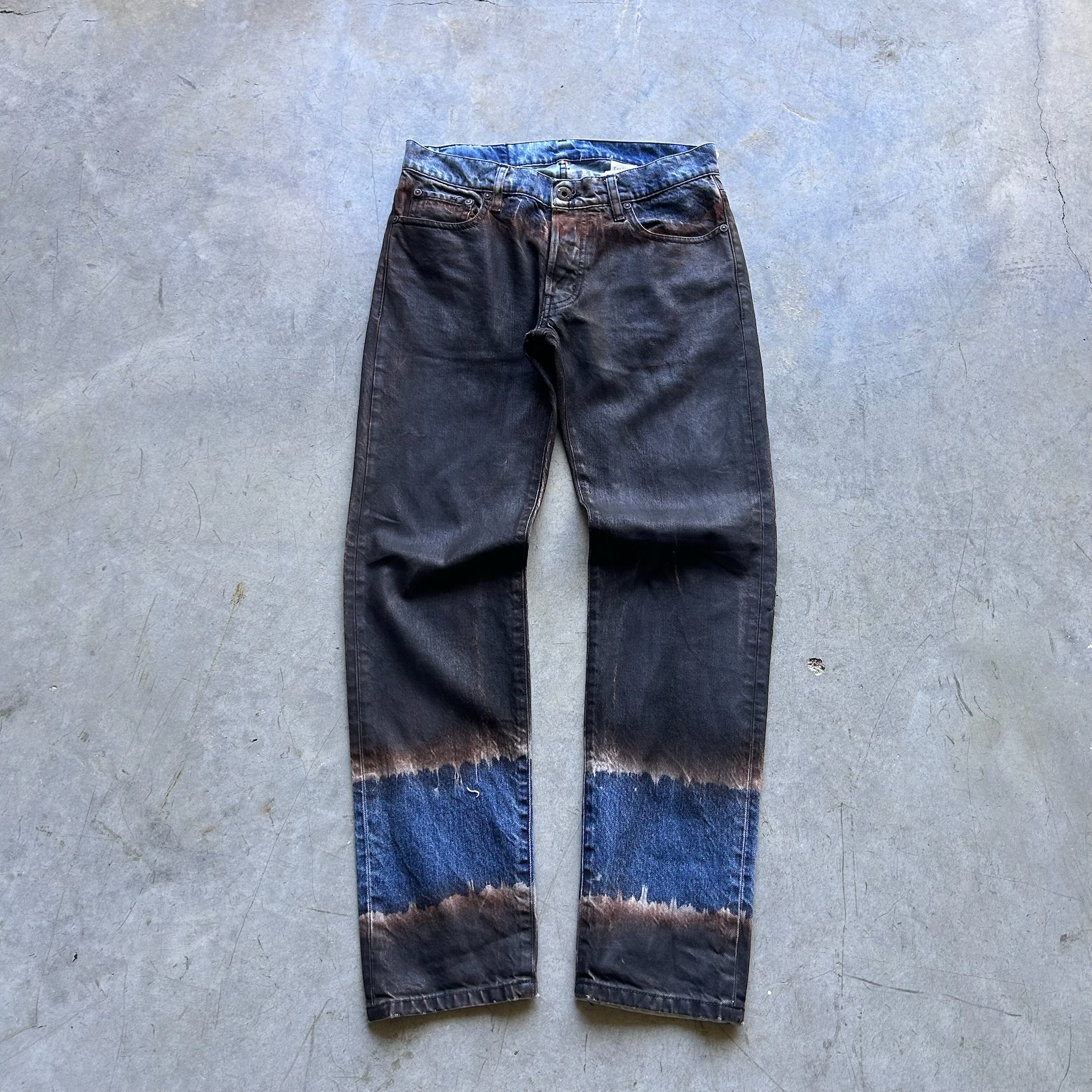 Vintage Waxed Custom made in Italy Jeans (W32)