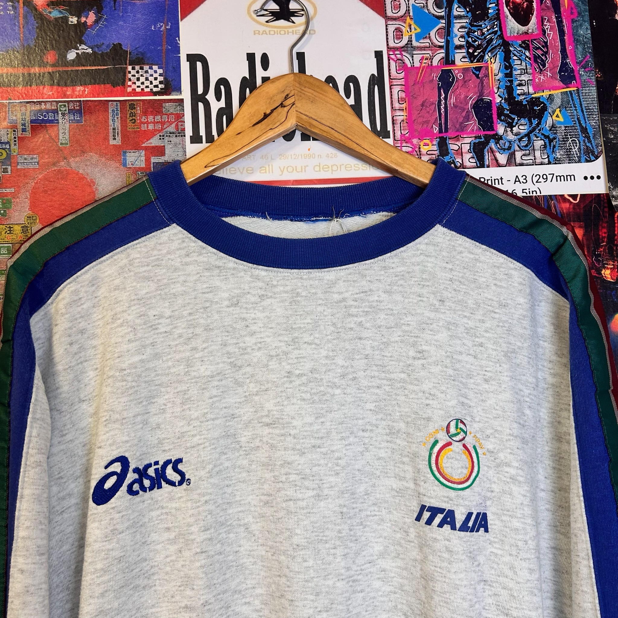 Vintage Asics Italvolley Boxy Sweatshirt (XL)