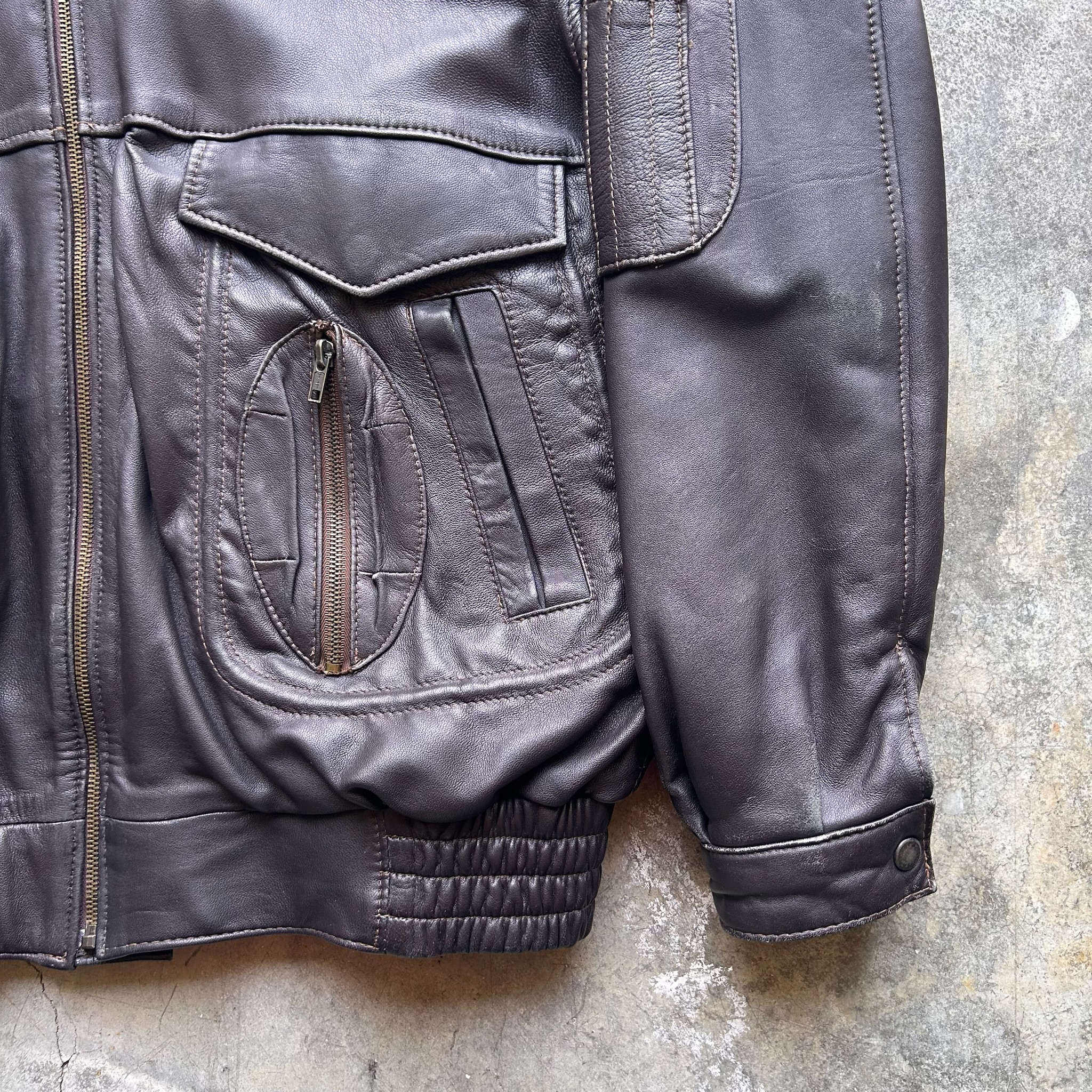 Vintage Leather Jacket (XL)