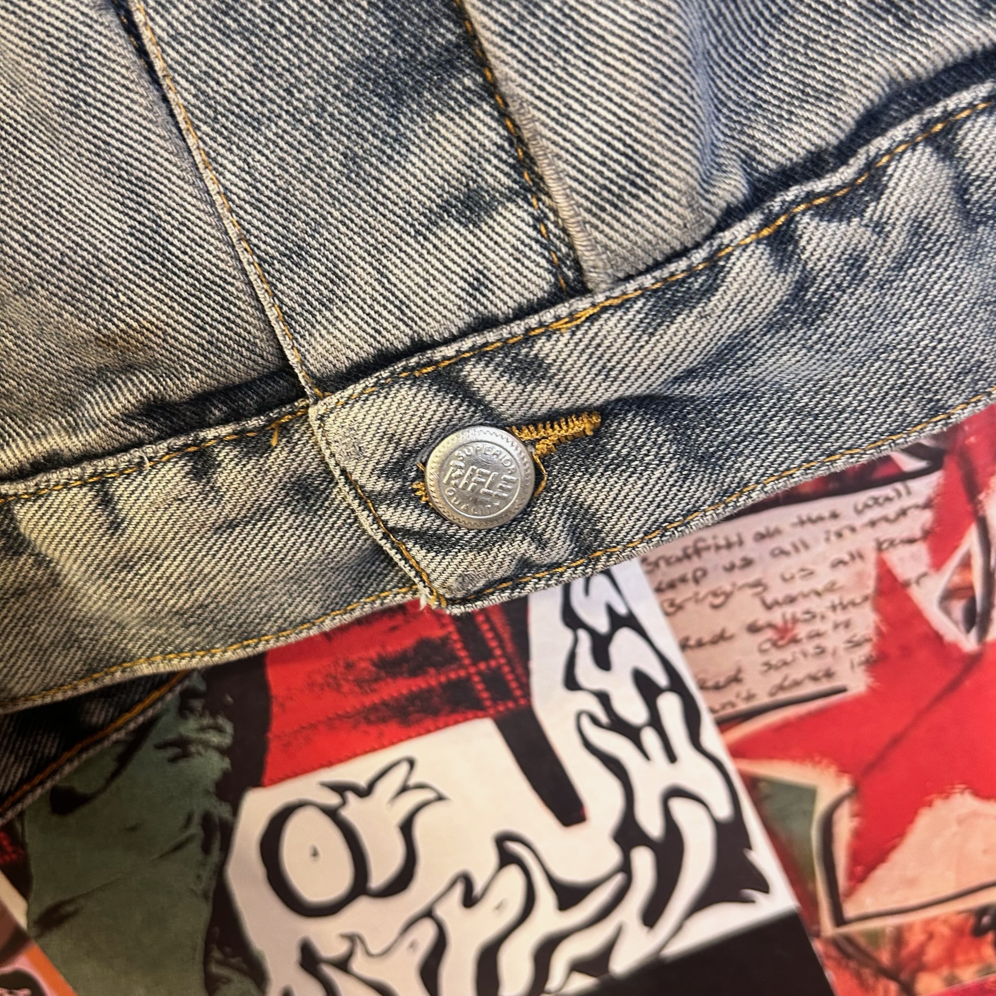 Vintage Rifle Denim Jacket made in Italy (M)