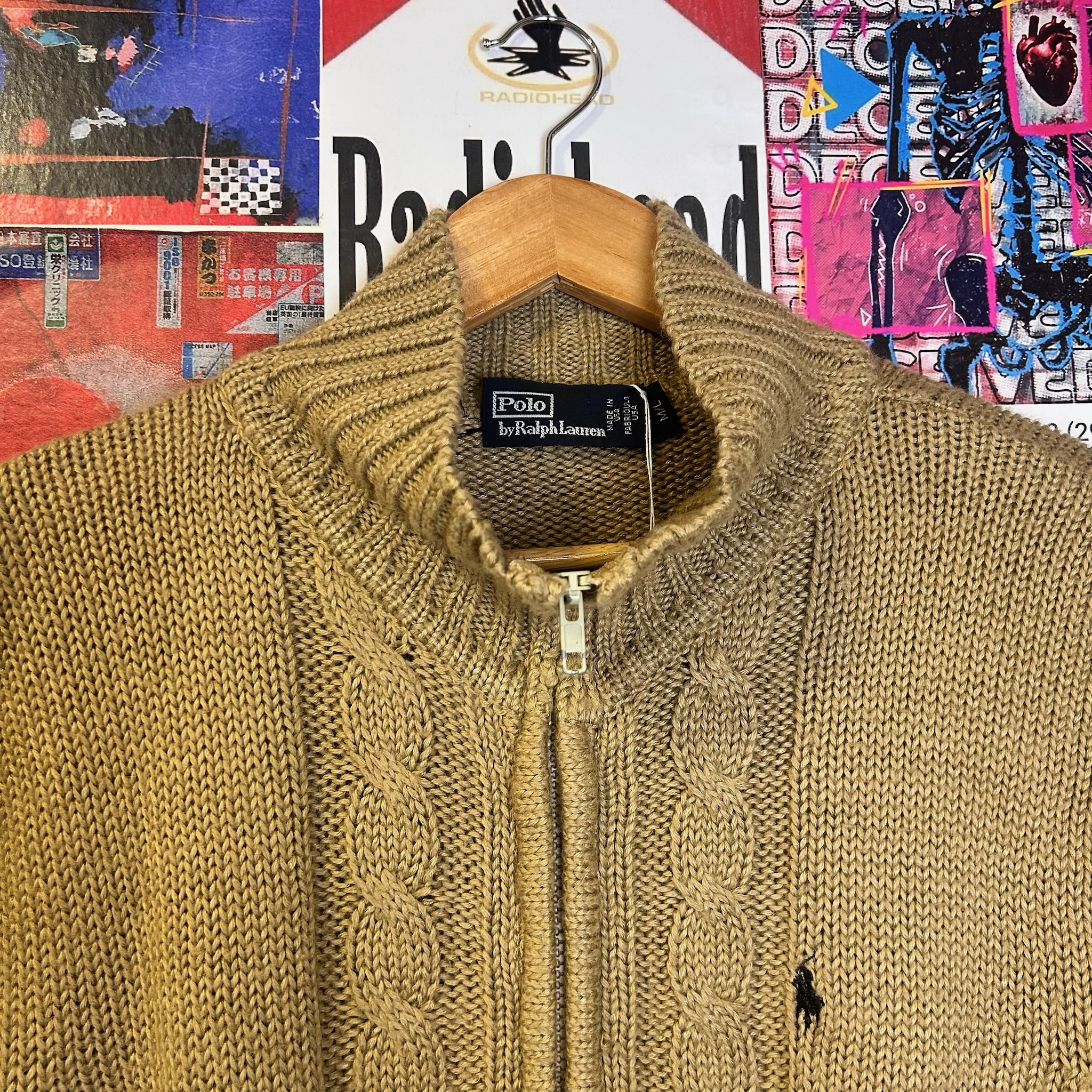 Vintage Ralph Lauren Zip Sweater made in USA (M)