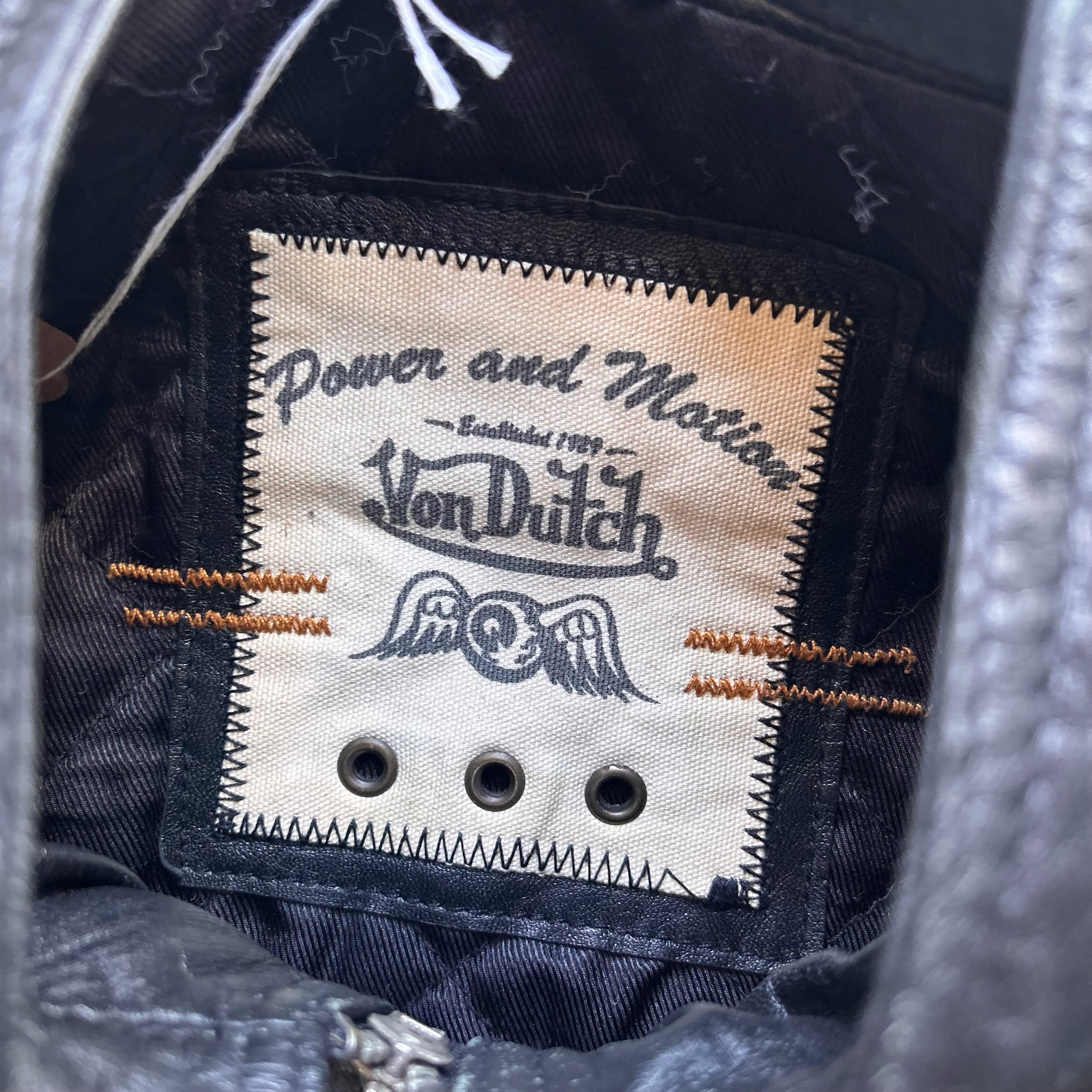 Von Dutch Leather Jacket (M)