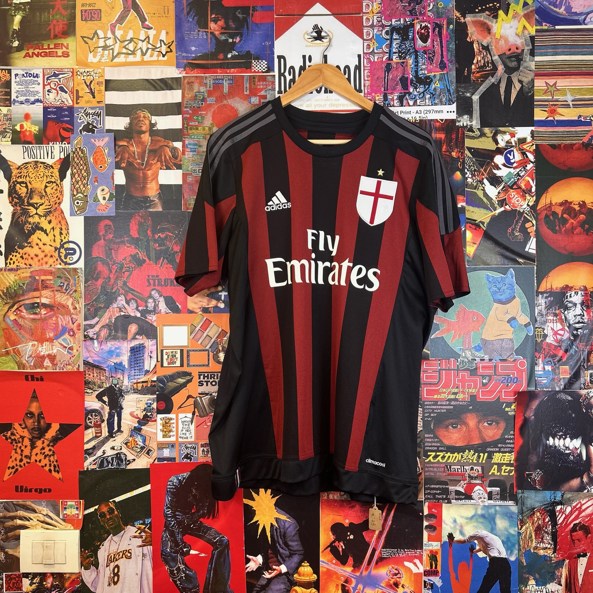 Vintage AC Milan Bonaventura 15/16 Tee (XL)