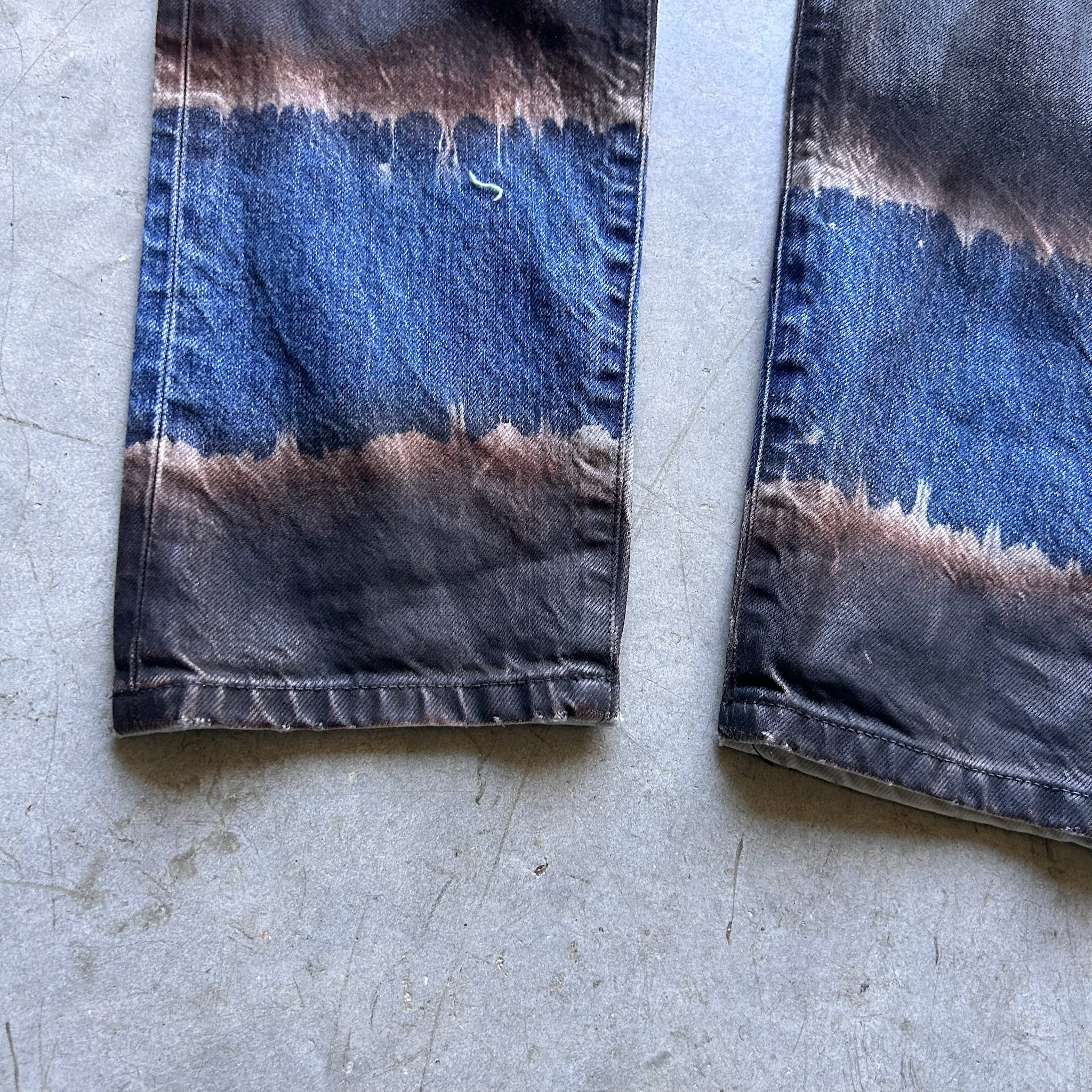 Vintage Waxed Custom made in Italy Jeans (W32)
