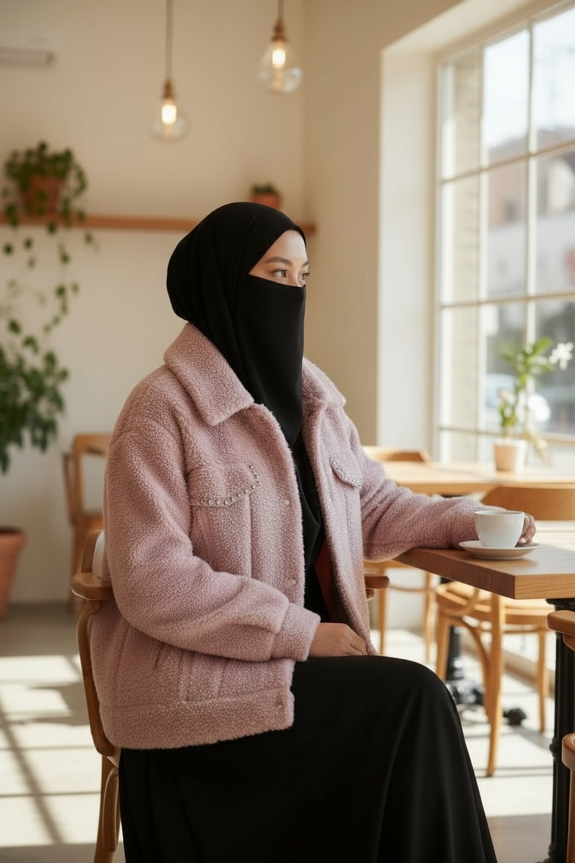 Pink Shimmer Teddy Jacket