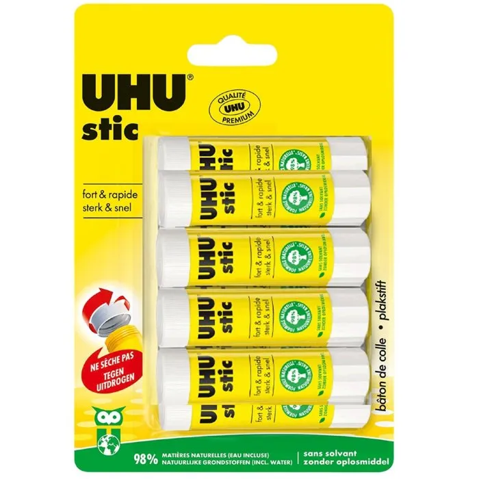 Colle UHU Stic pack promo 9 batôns