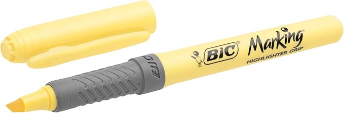 Surligneurs BIC highlighter grip Pastel x4