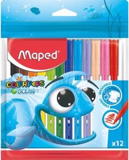 Feutres de couleur Maped Color'Peps Ocean lavables x 12