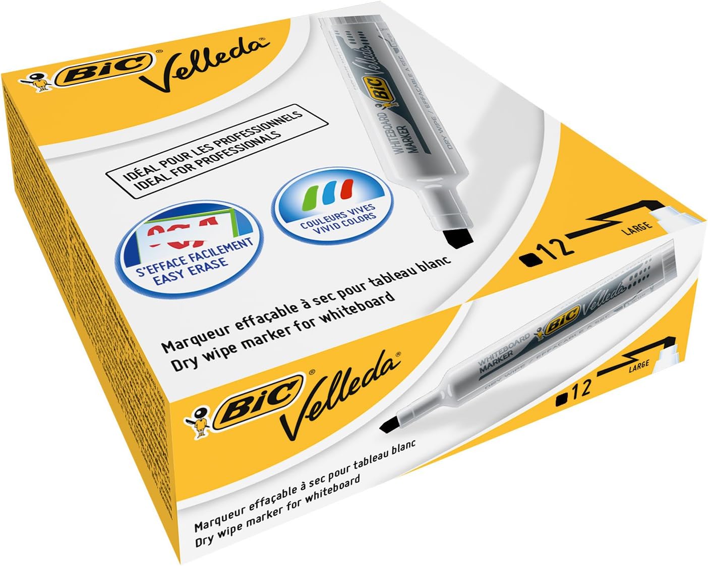 Marqueur effaçable à sec noir BIC Velleda 1791 09