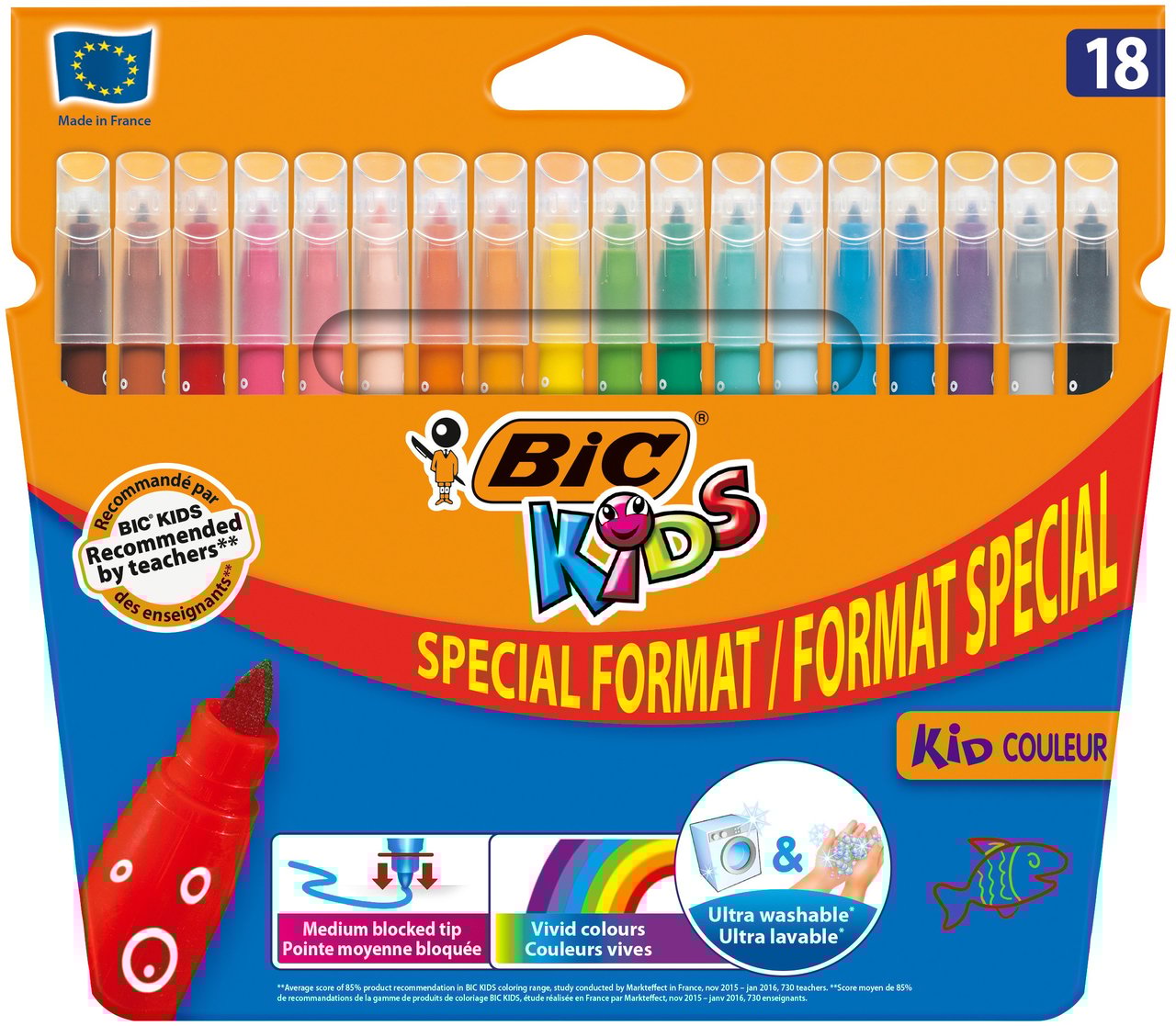 Feutres Kid Couleur BIC Kids x18