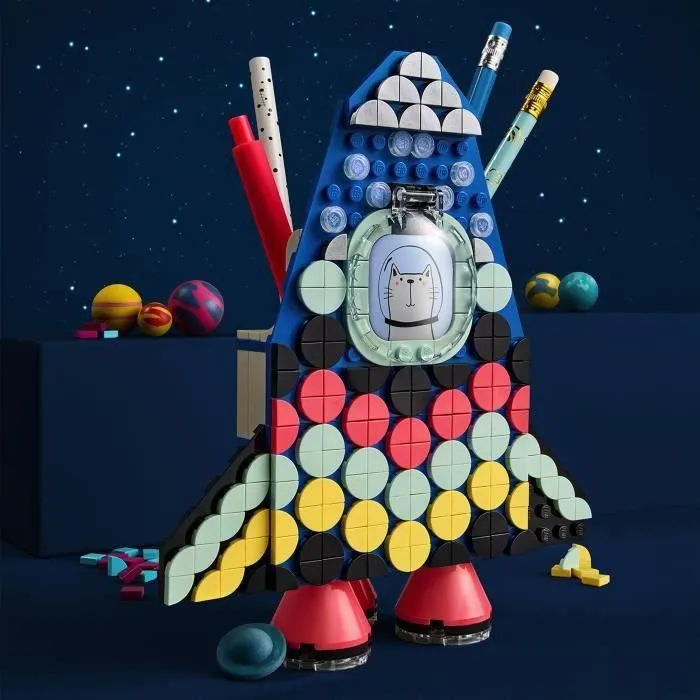 Porte-crayons de fusée LEGO DOTS fusée