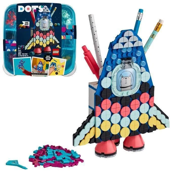Porte-crayons de fusée LEGO DOTS fusée