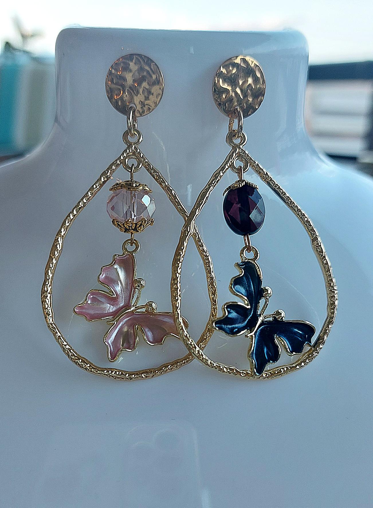 Σκουλαρίκια σε Style Boho με Πεταλούδες