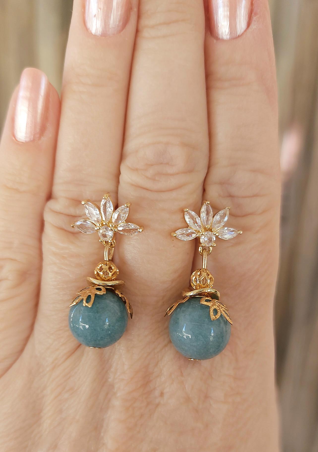 Σκουλαρίκια με Aquamarine 🎁