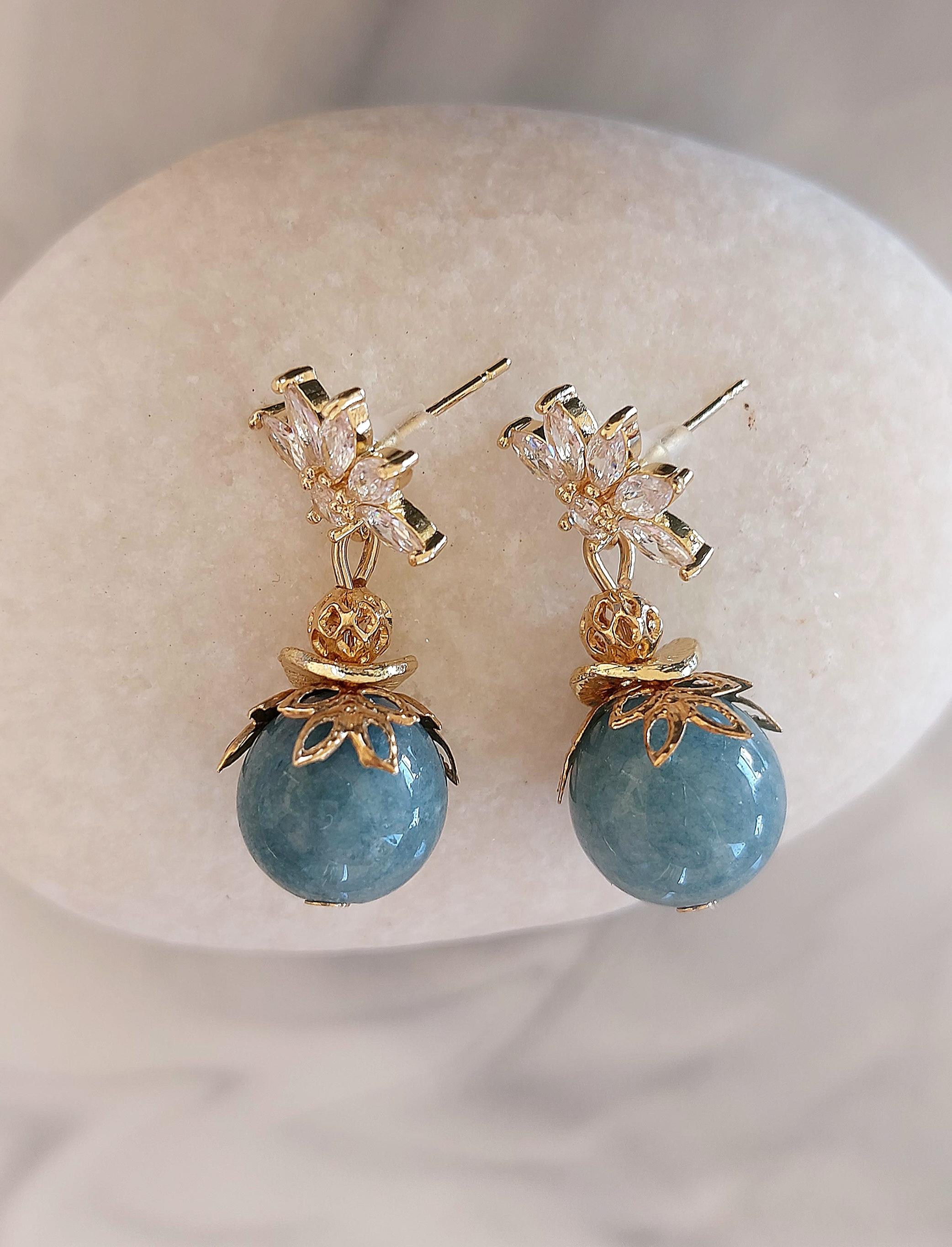 Σκουλαρίκια με Aquamarine 🎁