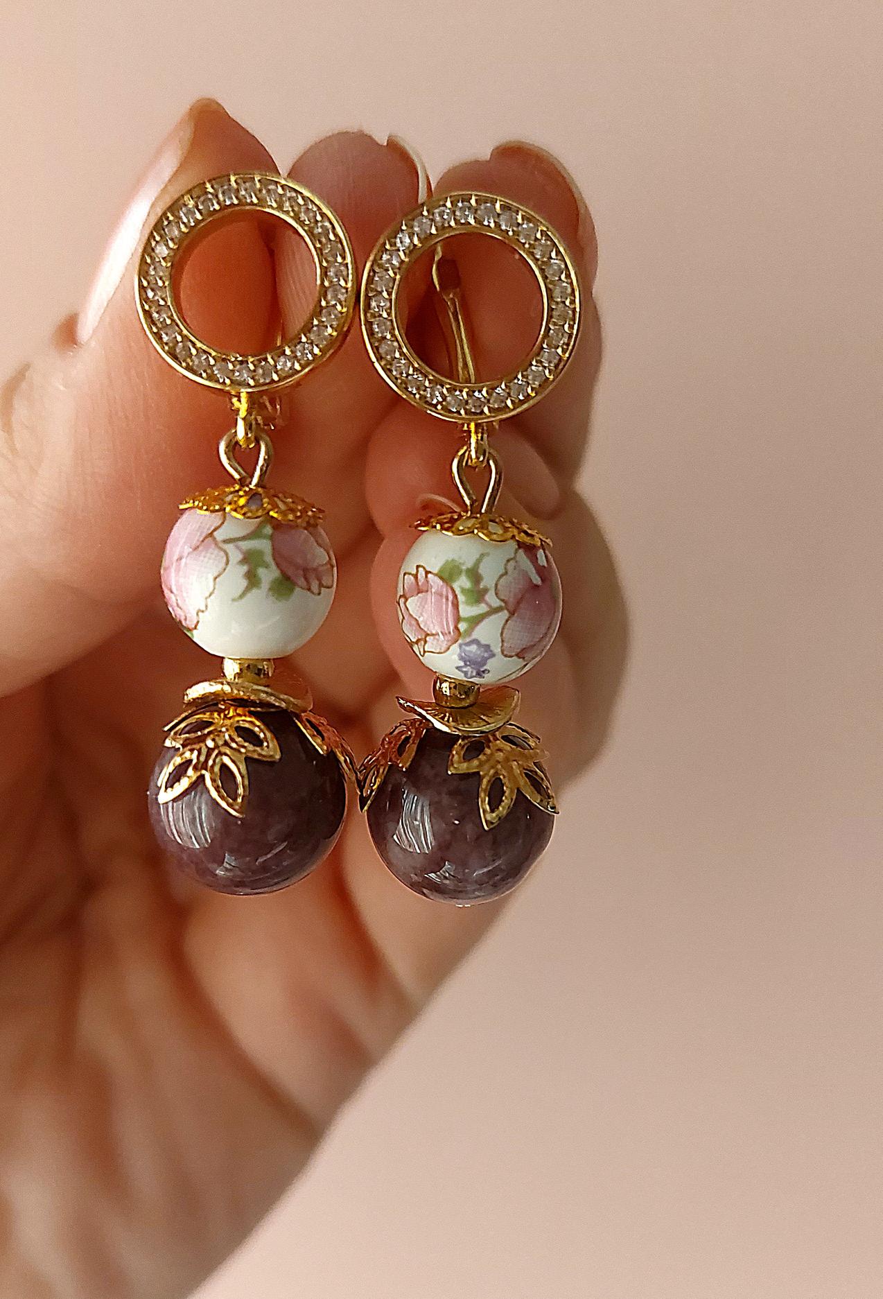 Ανοιξιάτικο Κολιέ με Lepidolite 🎀