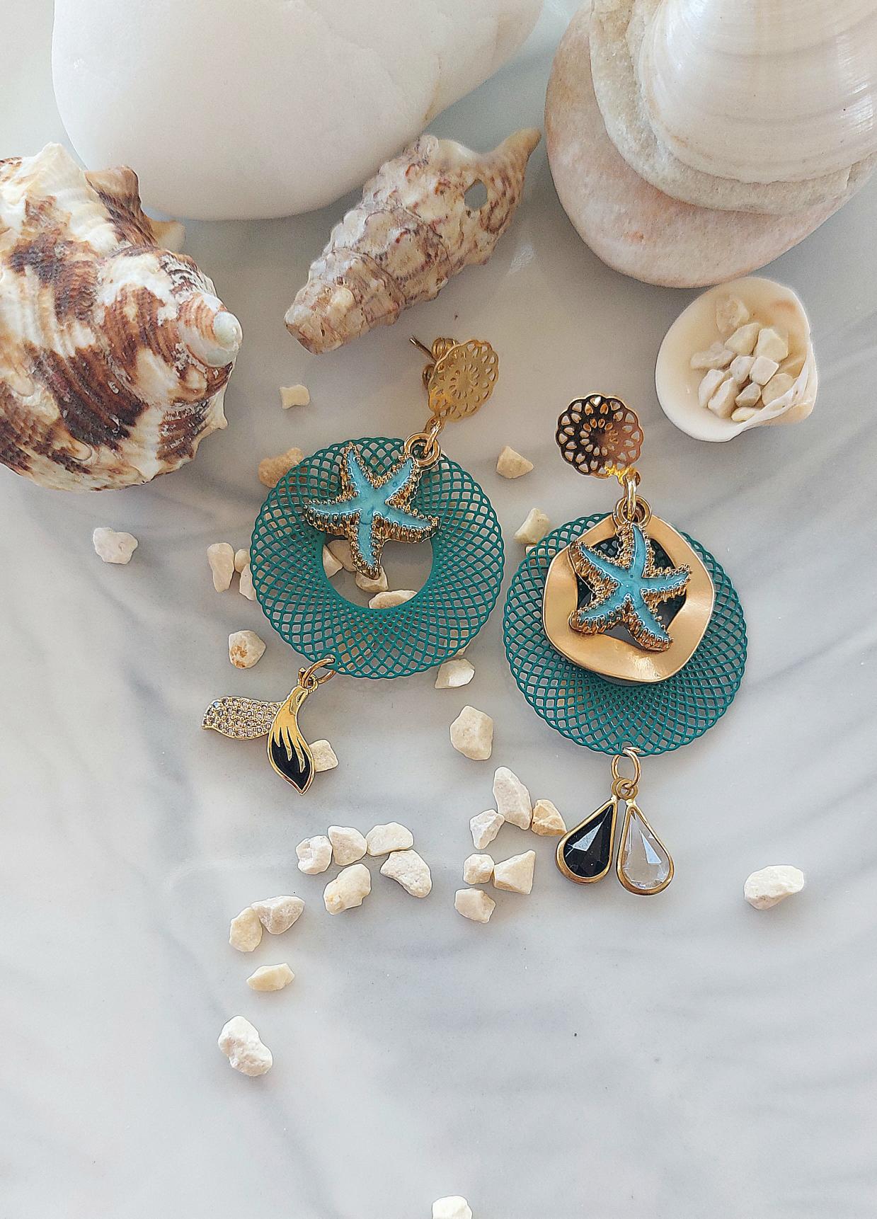 Σκουλαρίκια με στυλ θαλασσινό Boho 🌊🌊🌊