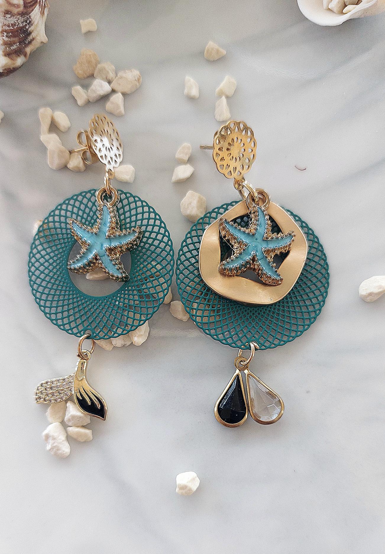Σκουλαρίκια με στυλ θαλασσινό Boho 🌊🌊🌊