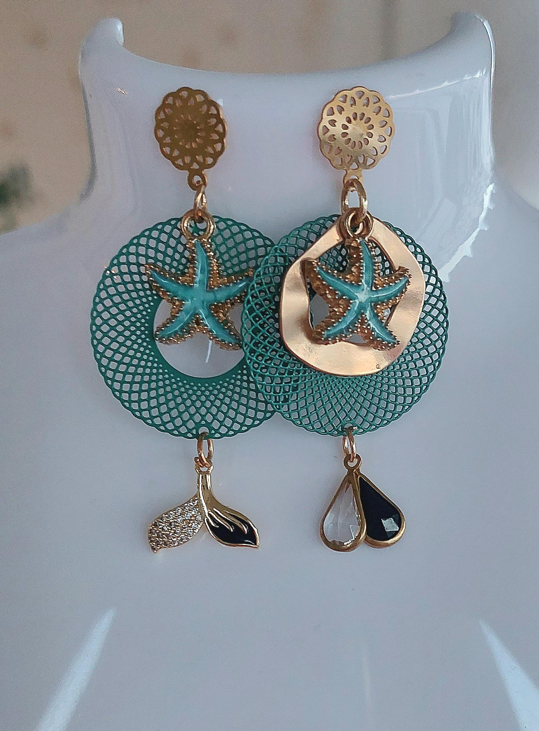 Σκουλαρίκια με στυλ θαλασσινό Boho 🌊🌊🌊