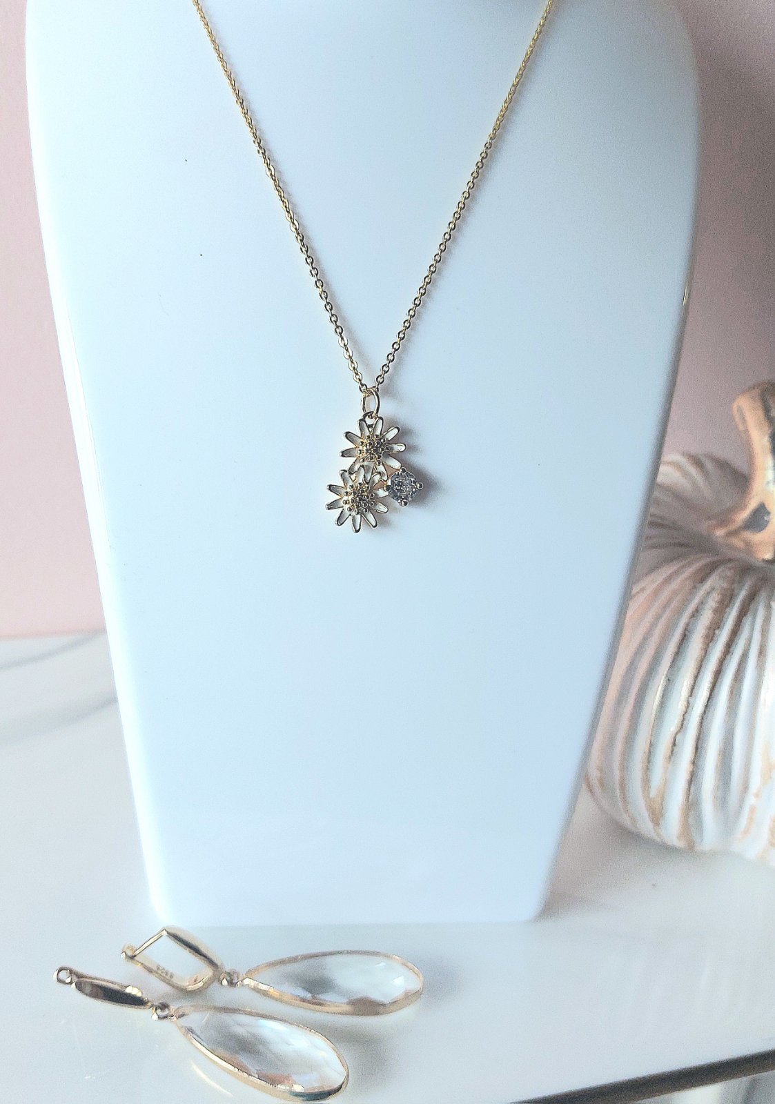 Σετ Σκουλαρίκια-Κολιέ με κρύσταλλο 🌹🌹🌹