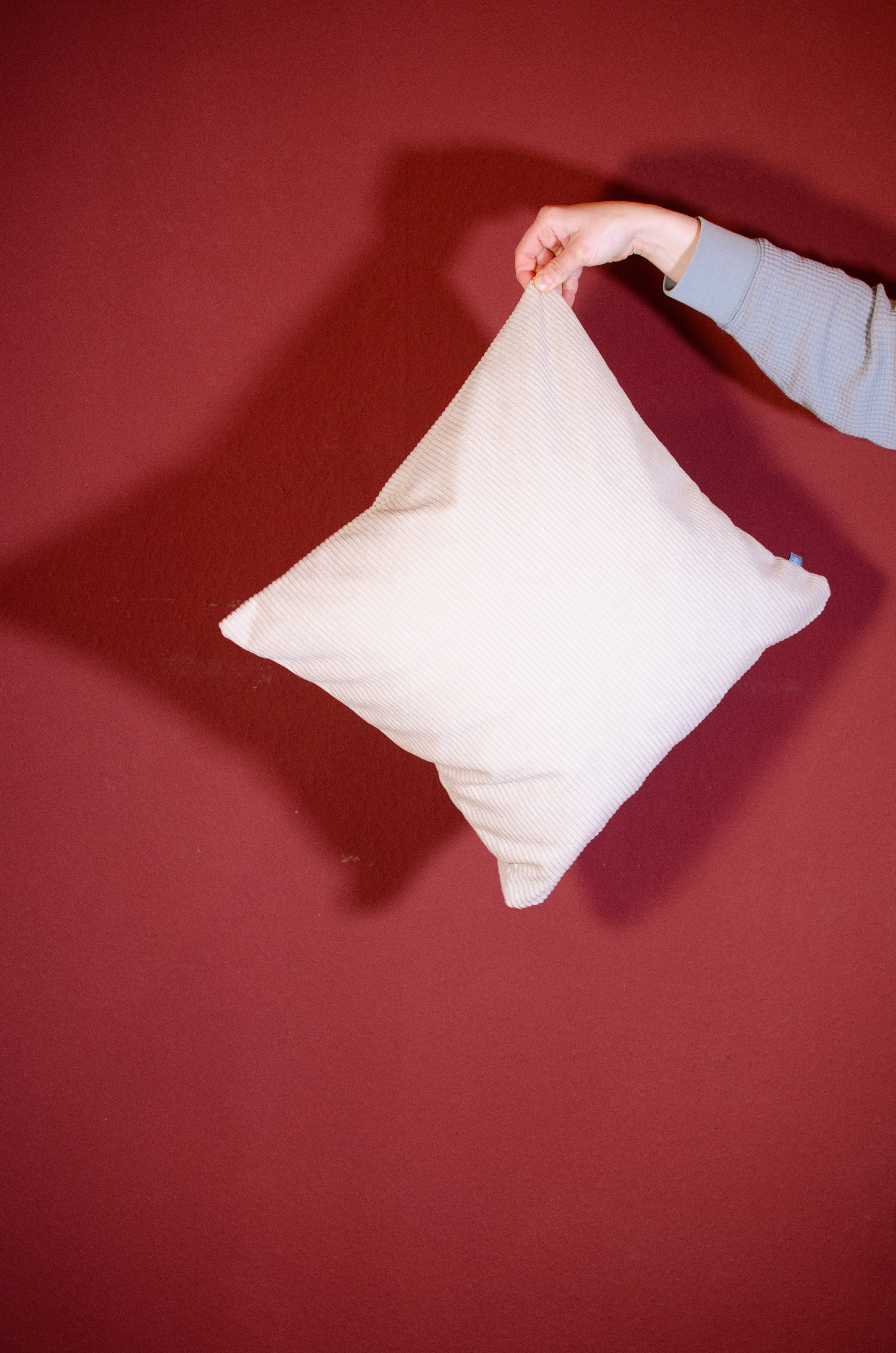 Kissenhülle Cord Hellbeige