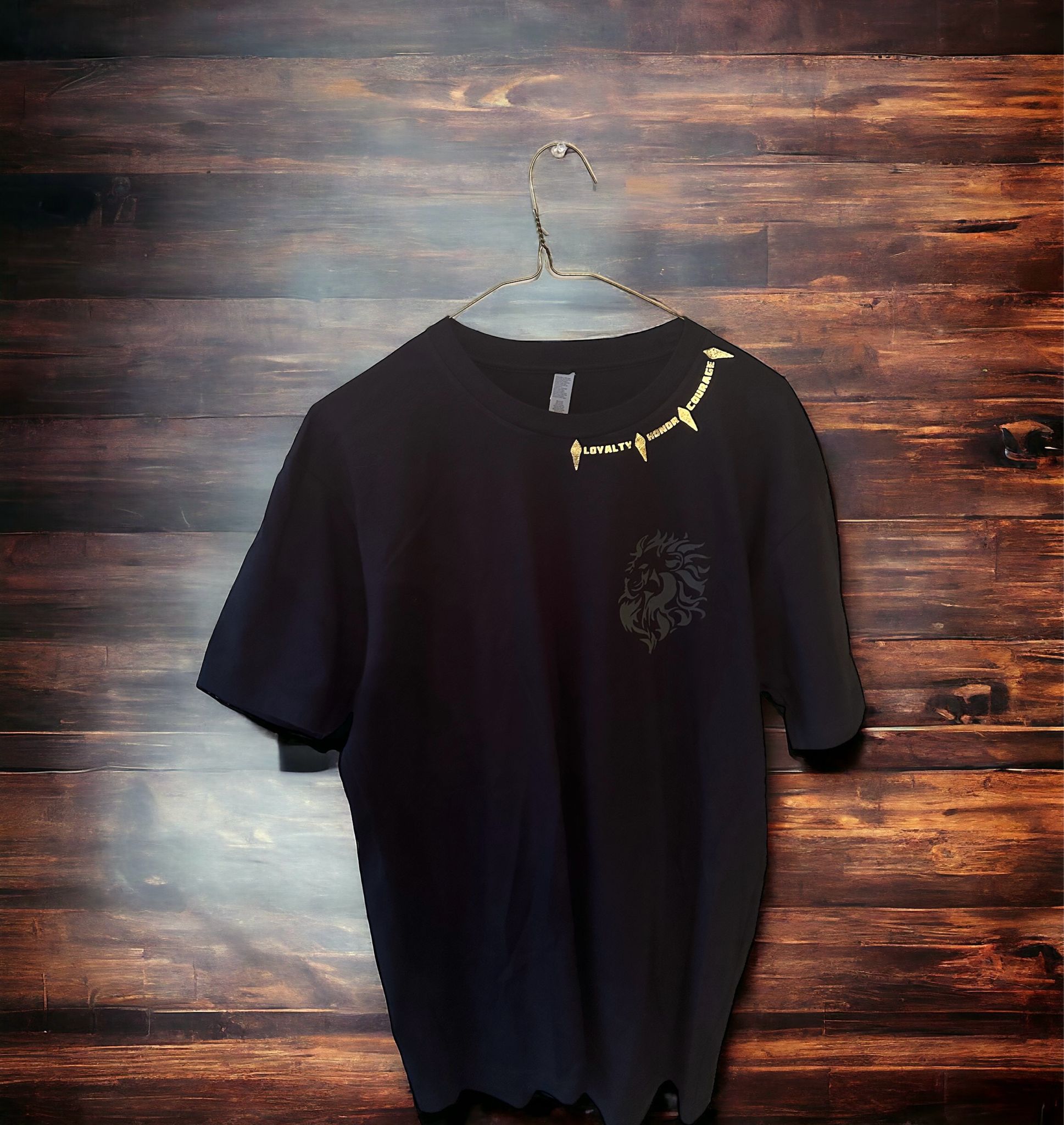 Showcase  your strength and style with the 7 Lion Fitness Men's T-shirt, a bold statement of Courage and Commitment.