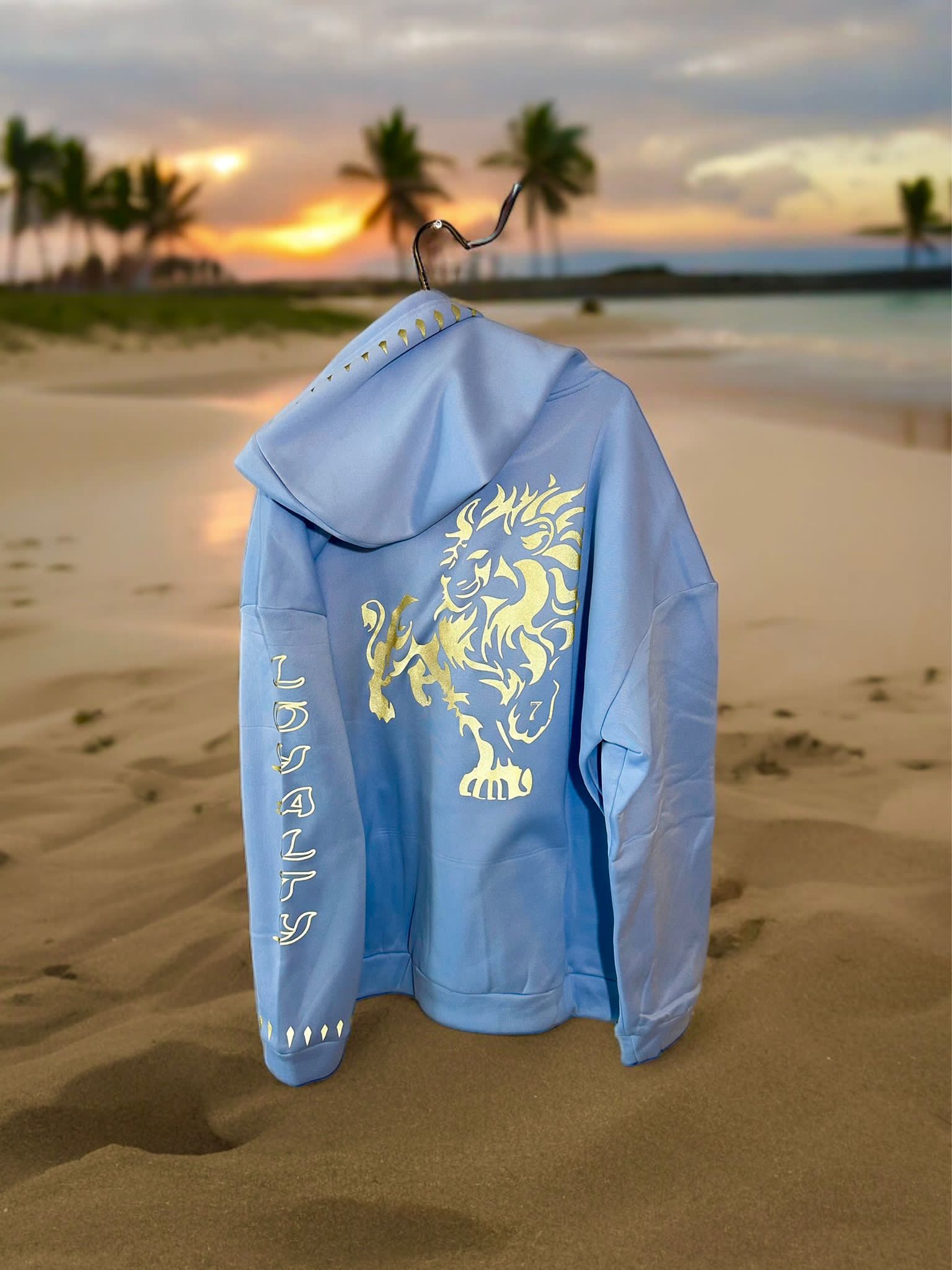 7 Lion Men's Alpha Lion Hoodie w/ Stunning Gold Reflective Accents