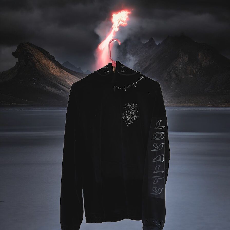 7 Lion Fitness Men's Cardigan with  Stunning Gold Reflective Accents