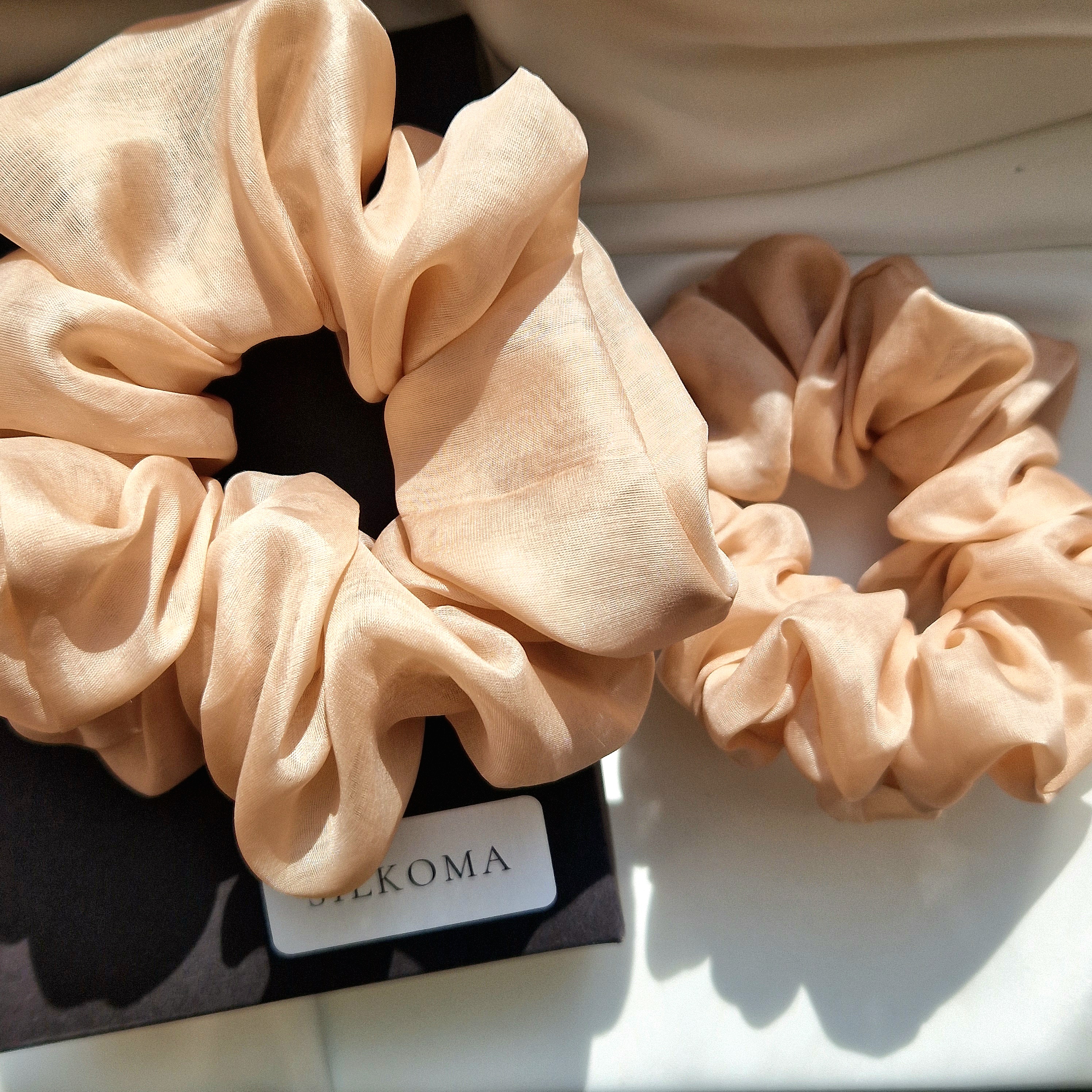 Organzos šilko plaukų gumytės