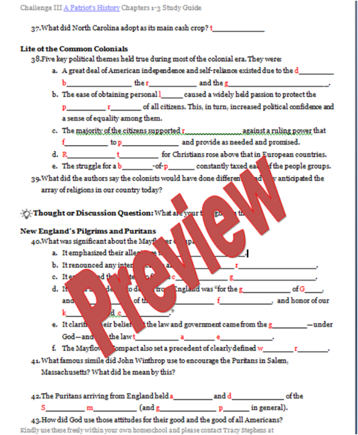 Family Study Guides Ch 1-3