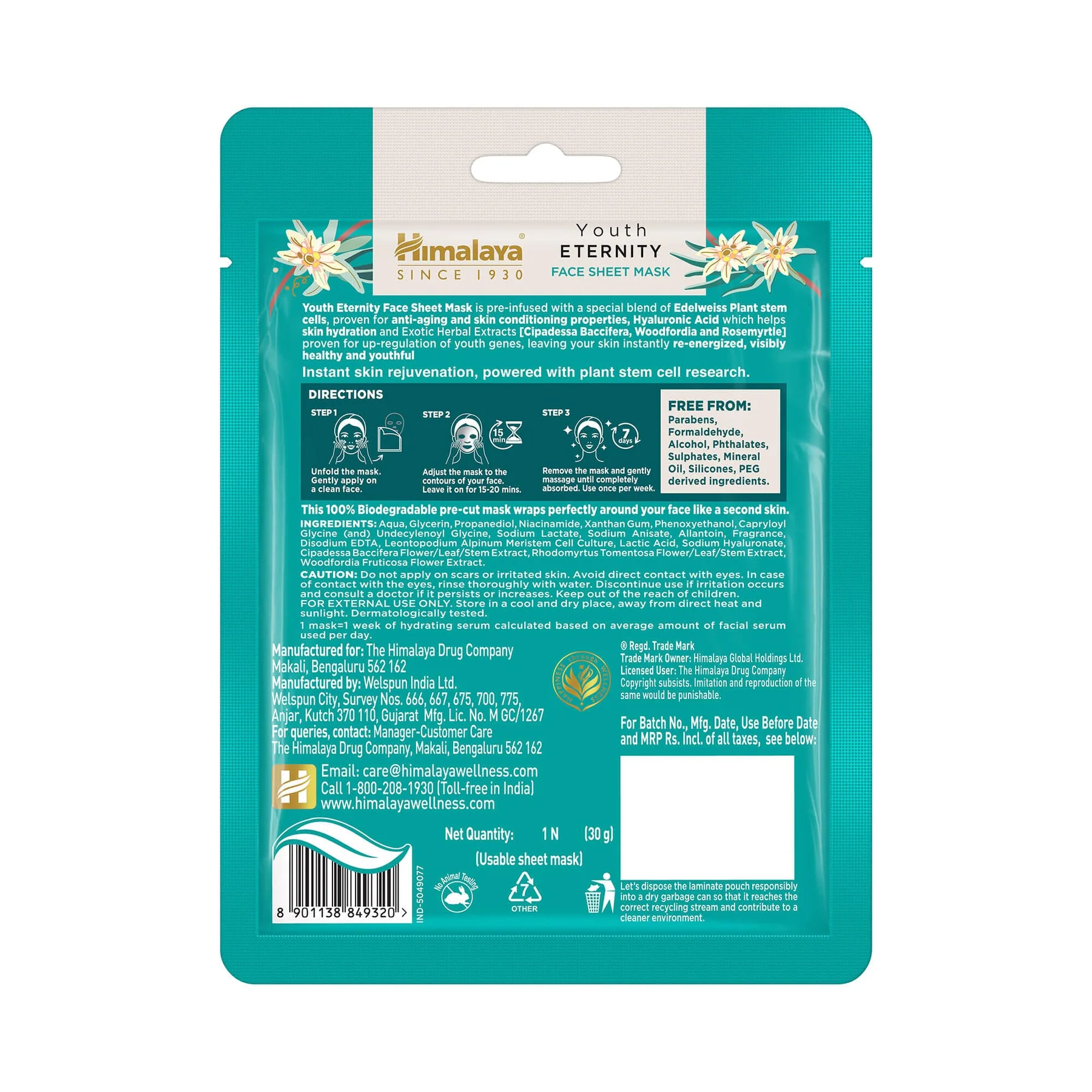 Himalaya Youth Eternity Face Sheet Mask