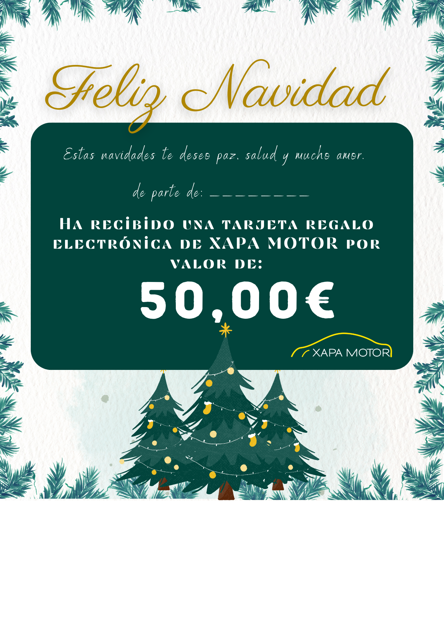 Tarjeta regalo 50€ Navidad