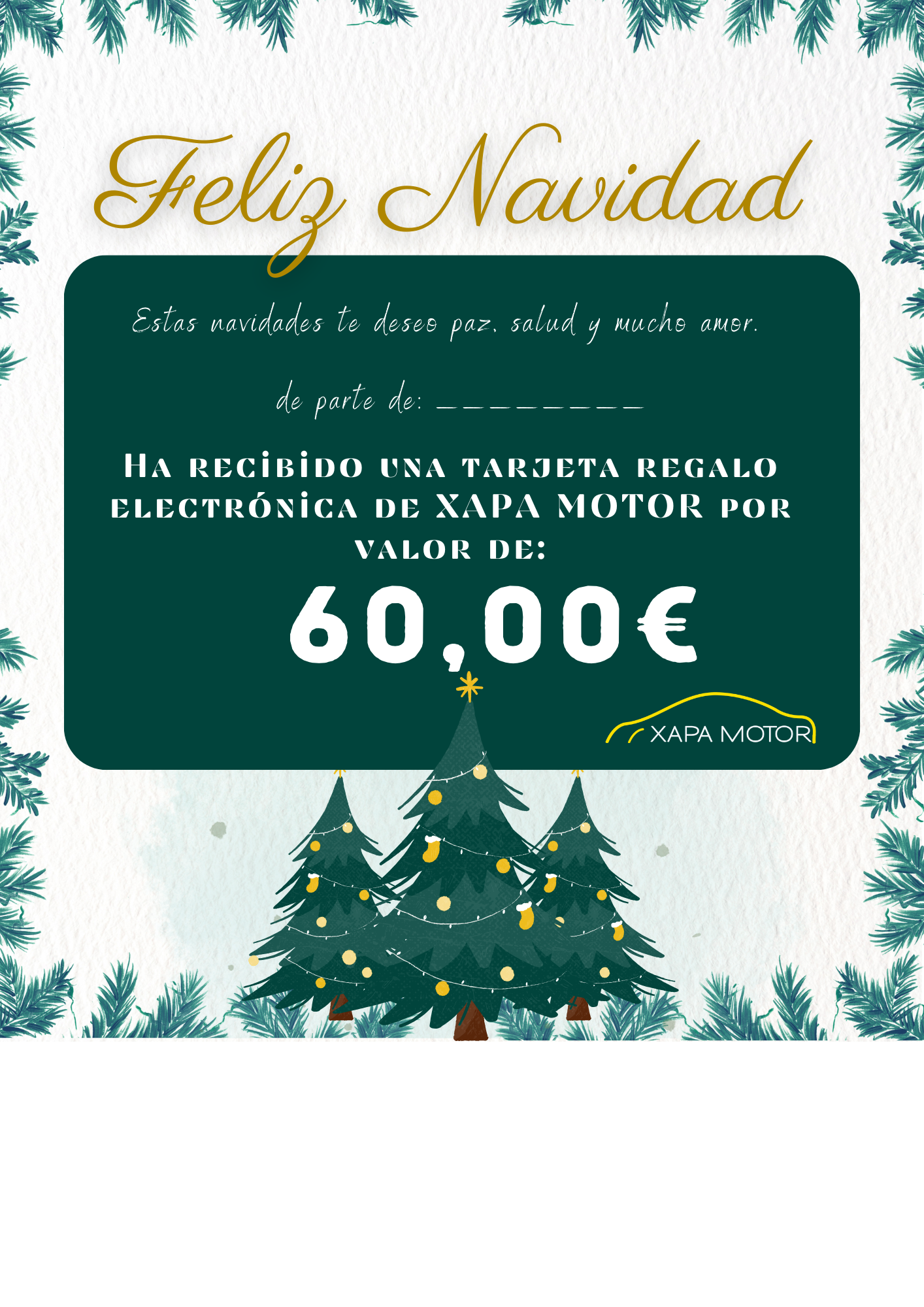 Tarjeta regalo 60€ Navidad
