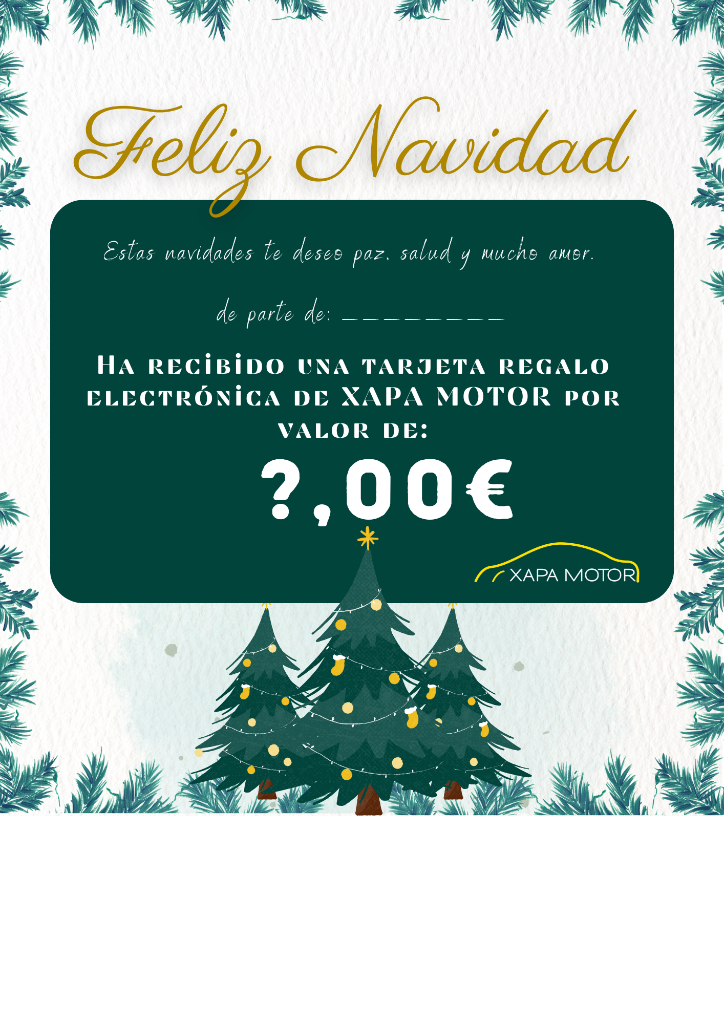 Tarjeta Regalo Navidad