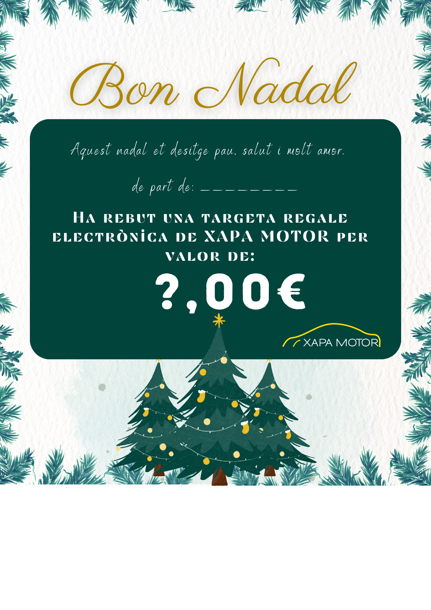 Tarjeta Regalo Navidad