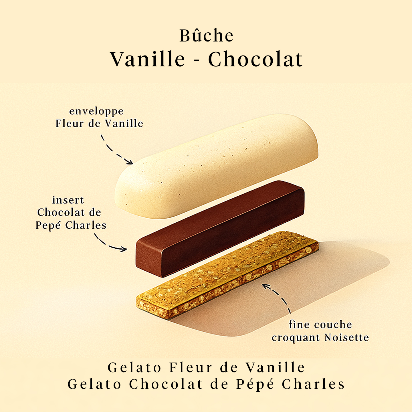Bûche Vanille - Chocolat