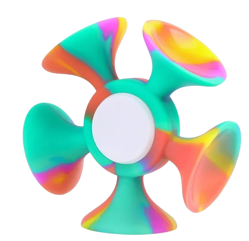 Fidget Spinner avec ventouse - fléchettes en silicone