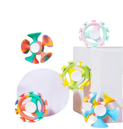 Fidget Spinner avec ventouse - fléchettes en silicone