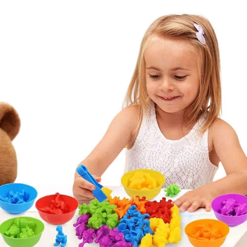 Jeu de tri et de motricité fine - Dinosaures