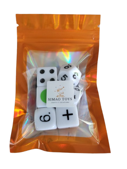 Jeux de dés pour matériel pédagogique