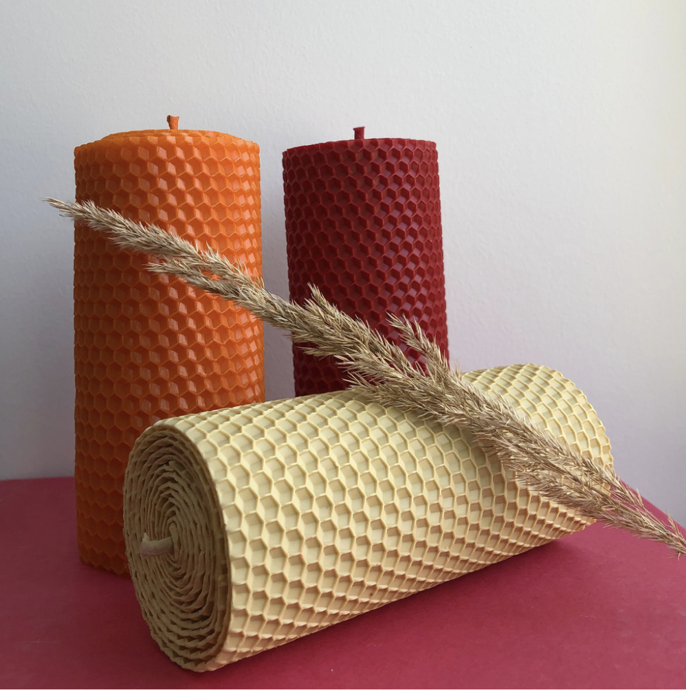 Natūralaus bičių vaško žvakių rinkinys