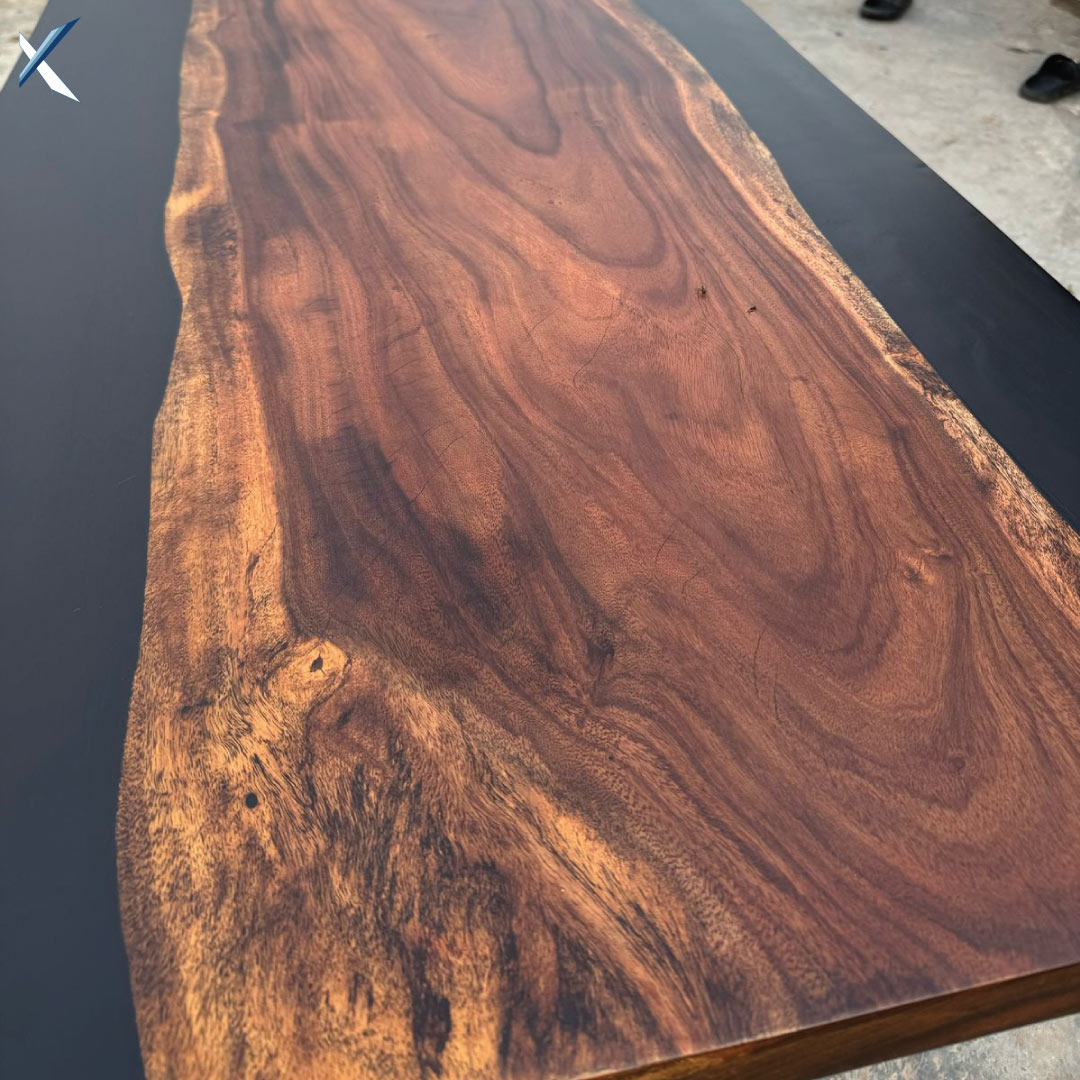 Large size Executive office solid wooden Table top (premium matte finish with epoxy)