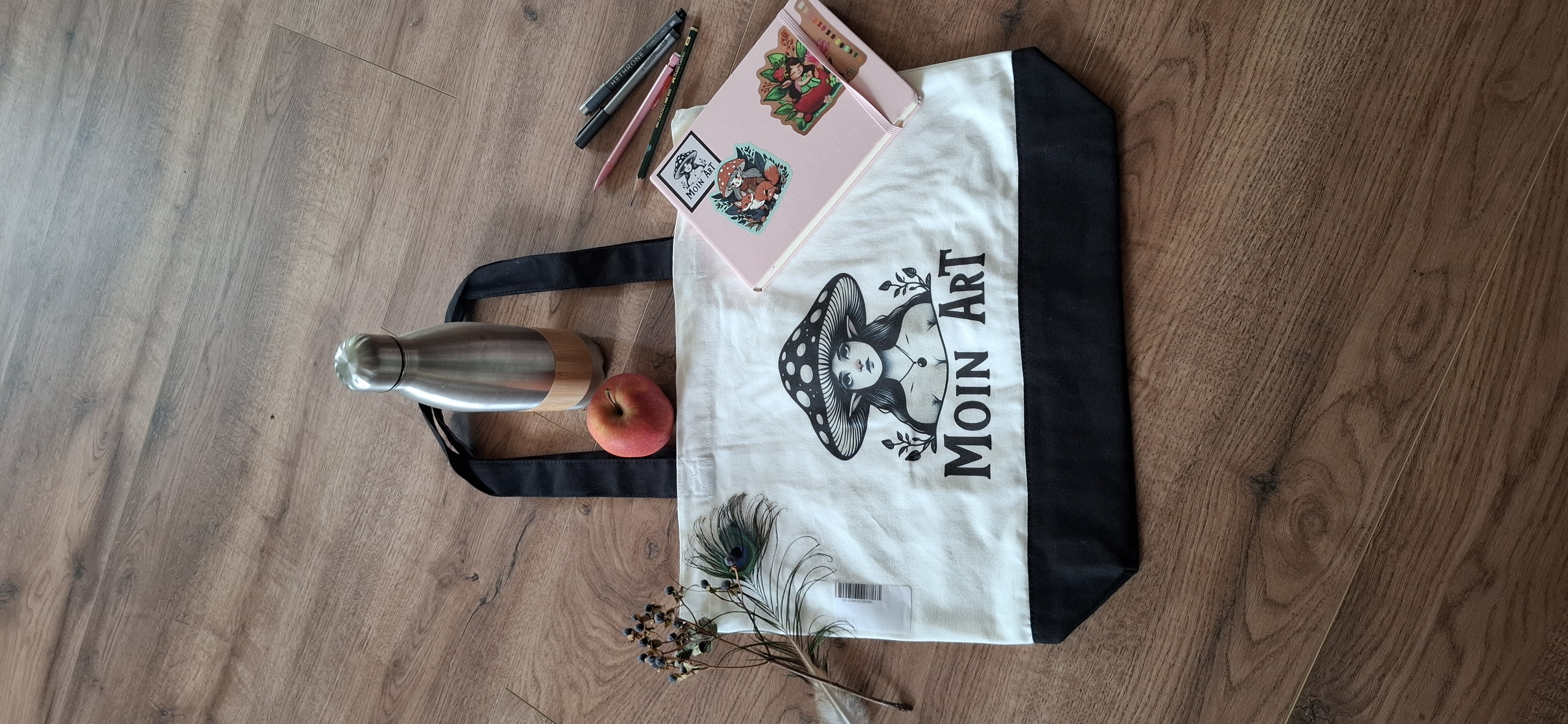 Coole Künstler-Tasche | MOIN ART Logo| Bio-Baumwolle