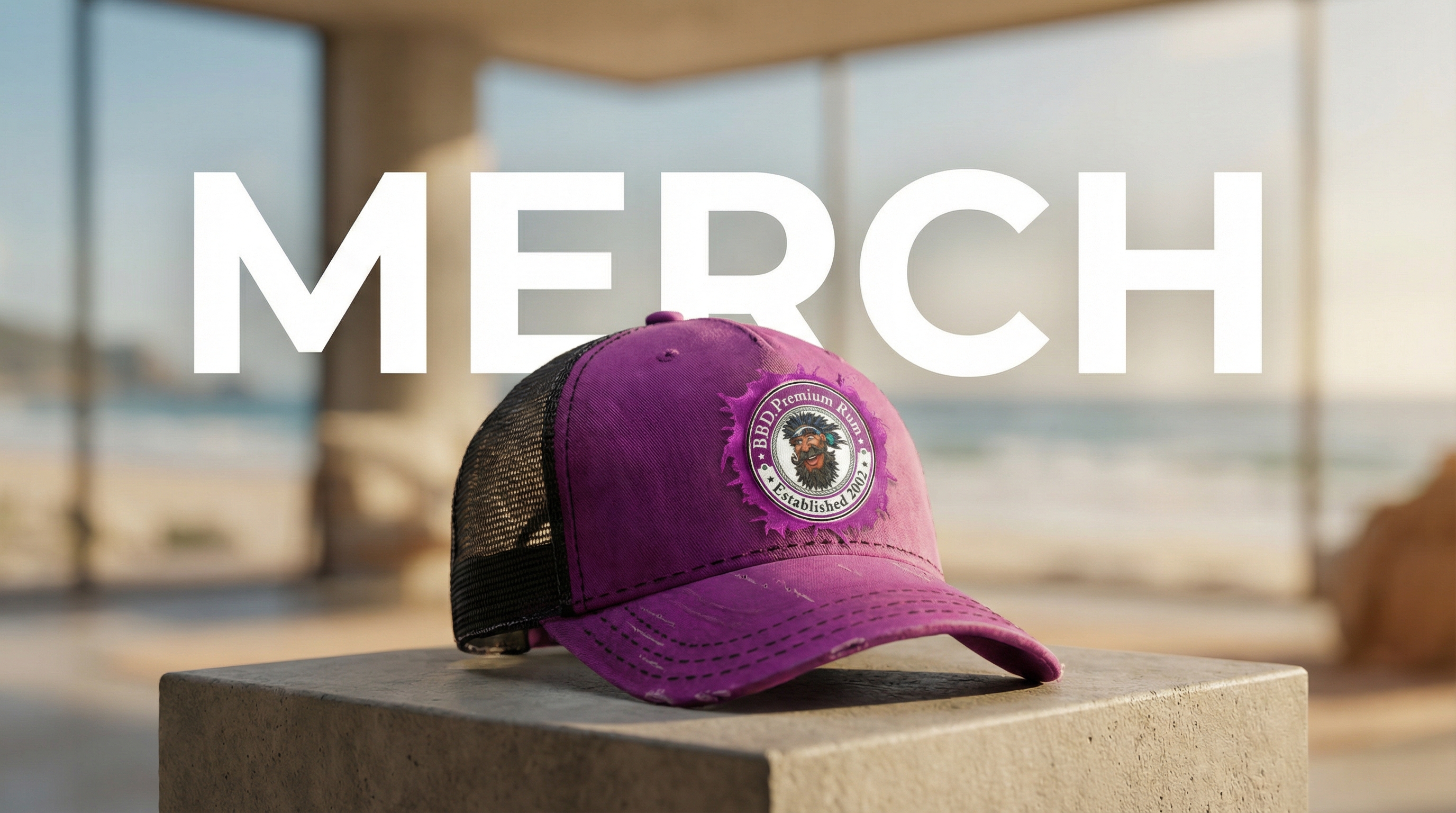 Purple Mesh Logo Cap