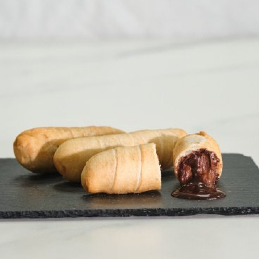 Teques de chocolate y avellana (3u)