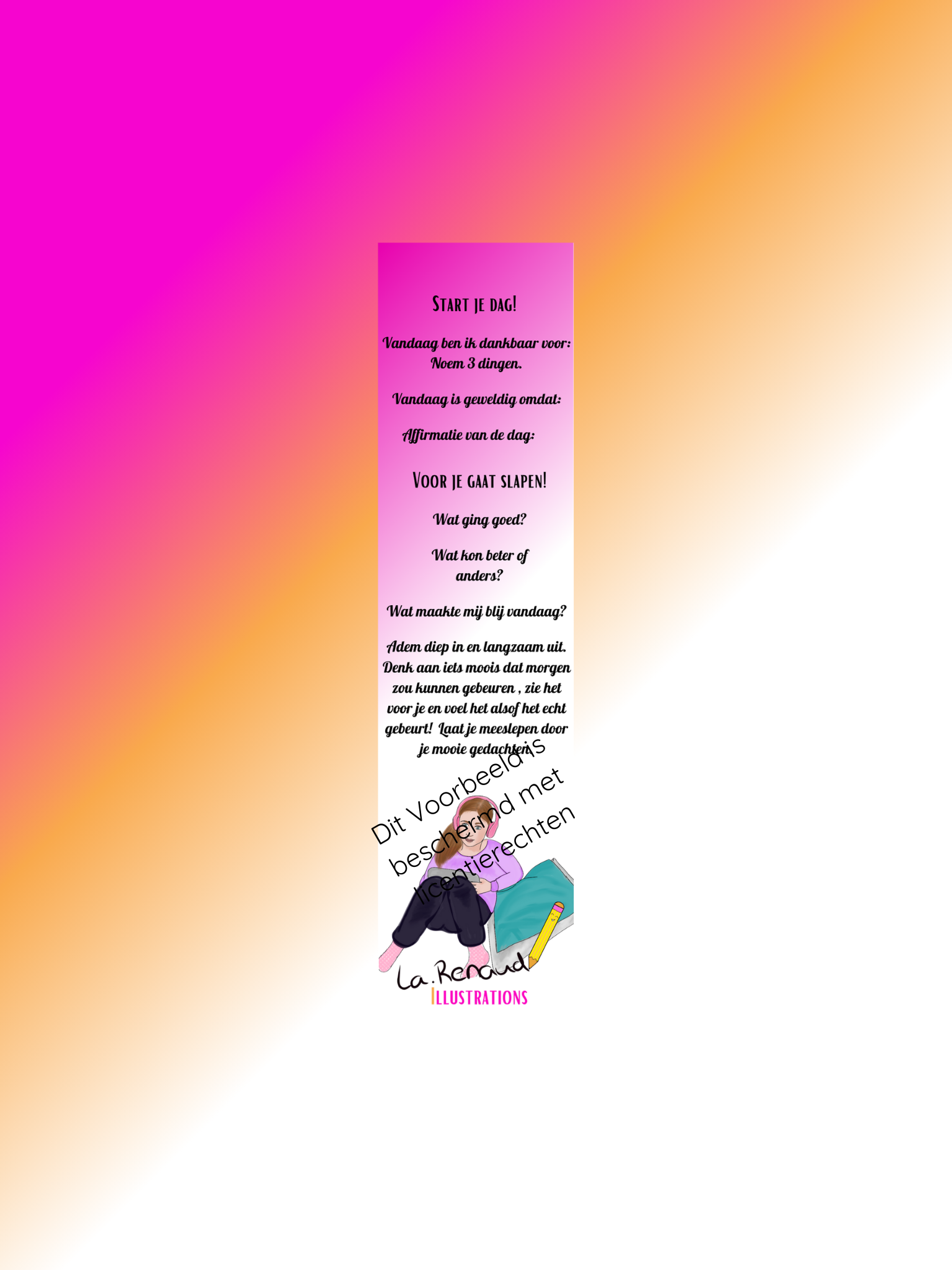 Dé Magic Mindset Boekenlegger! (Chill meisje)
