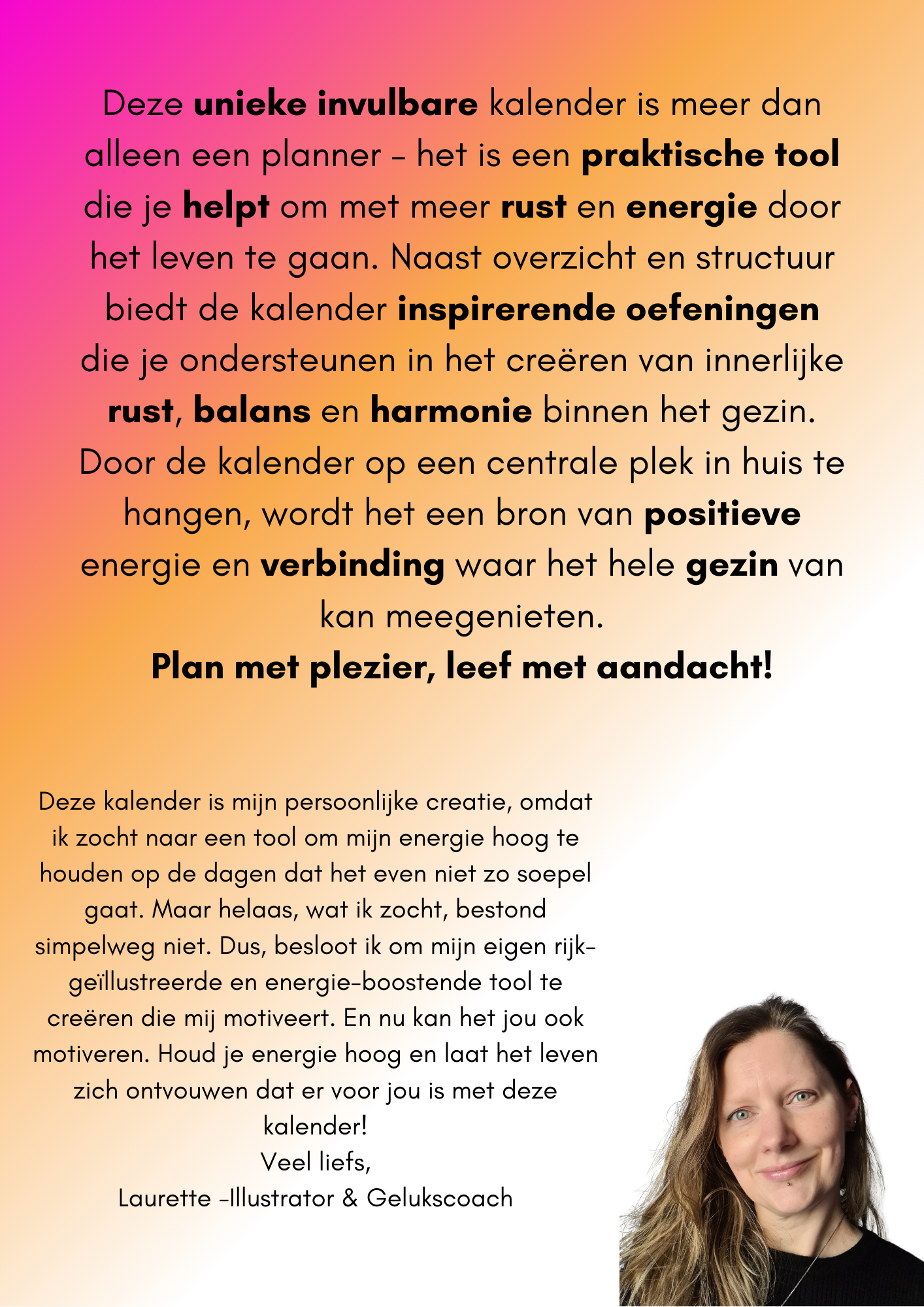 My Awesome Year  (Roze met Oranje versie)